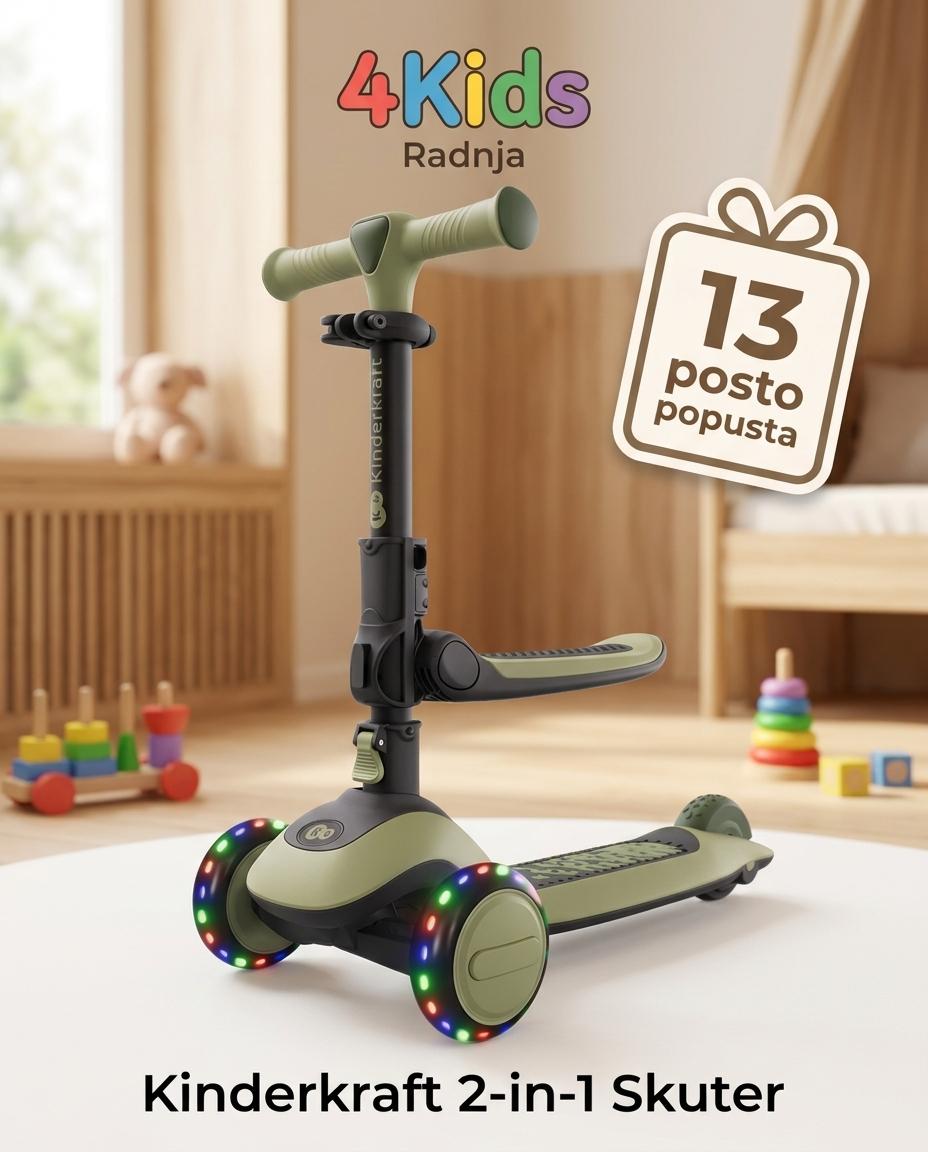 Kinderkraft trotinet za decu Halley 2 Green Kinderkraft trotinet za decu Halley 2 Green